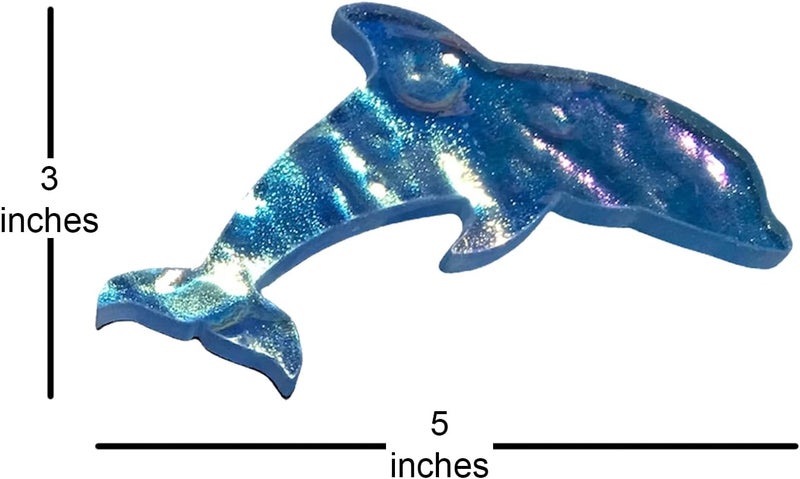 Aquatic Custom Tile Dolphin Glass Swimming Pool Step Marker Mosaic (5", Deep Blue) (2 Pack) - Image 3